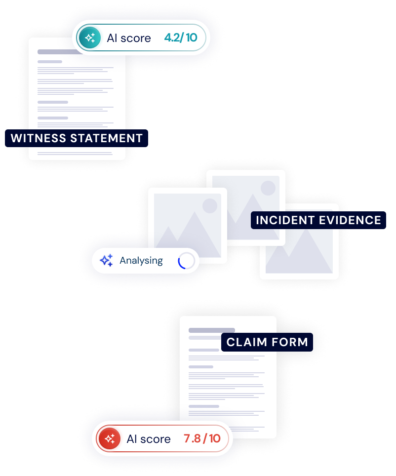 range of documents being validated with AI detection